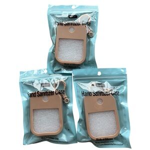 NWT B Pure Silicone Hand Sanitizer Case with Clip - Tan
3 Pack